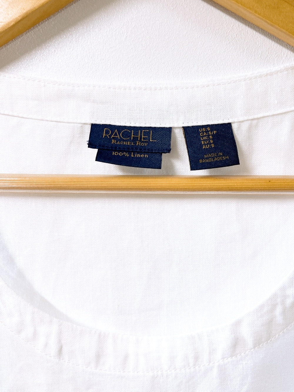 Rachel Roy White Sleeveless Button-Side Linen Relaxed Tank Top - Picture 6 of 7